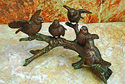 Five Birds on Branch